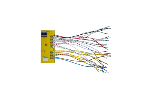 BWR5215 - ASi-5 Safety PCB Module, 110 mm x 45 mm, 4SI/12I/O, wiring pins, connecting wires (200 mm)