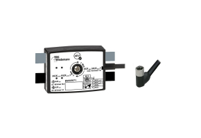 BWU5071 - Passive Distributor AUX to 1 x M12 power cable socket, angled, L coded, 4 poles, depth 25 mm, IP67